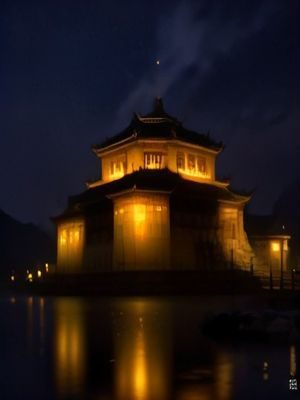 黑暗侦探在雨夜城市中追查案件，霓虹灯光映照在湿漉漉的街道上，悬疑推理漫画氛围